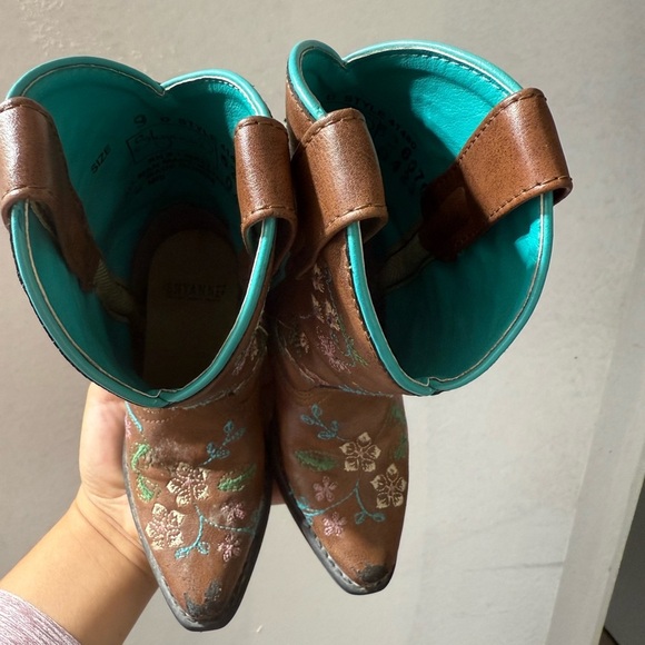 Shyanne Turquoise and Tan Western Boots - Picture 4 of 5